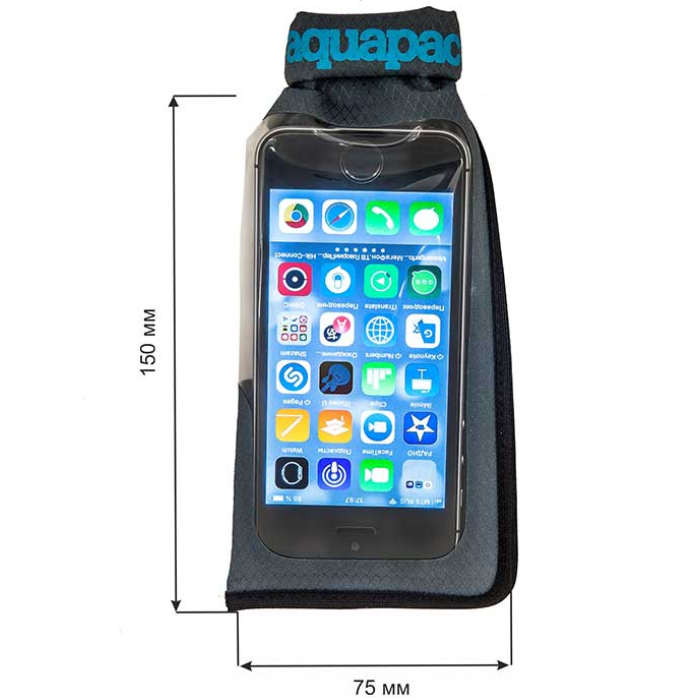 Водонепроникний міні-чохол AQUAPAC 044 Mini Stormproof Phone Case Сірий