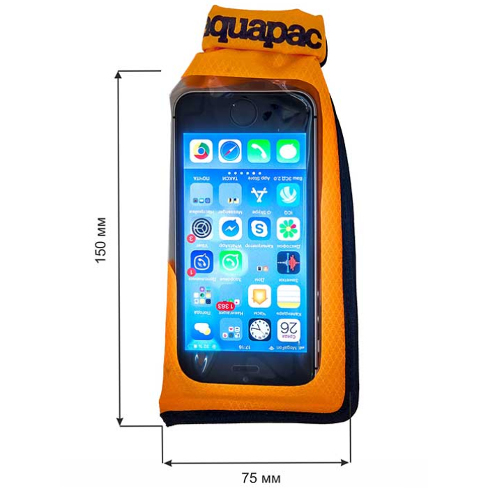 Водонепроникний міні-чохол AQUAPAC 034 Mini Stormproof Phone Case Помаранчевий