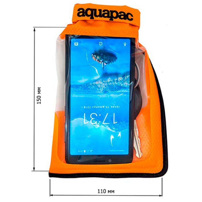 Чохол водонепроникний AQUAPAC 035 Small Stormproof Phone Case Помаранчевий