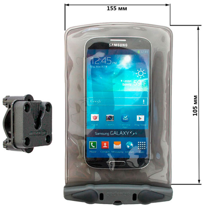 Чохол водонепроникний AQUAPAC 080 TrailProof Phone Case Матовий Чорний