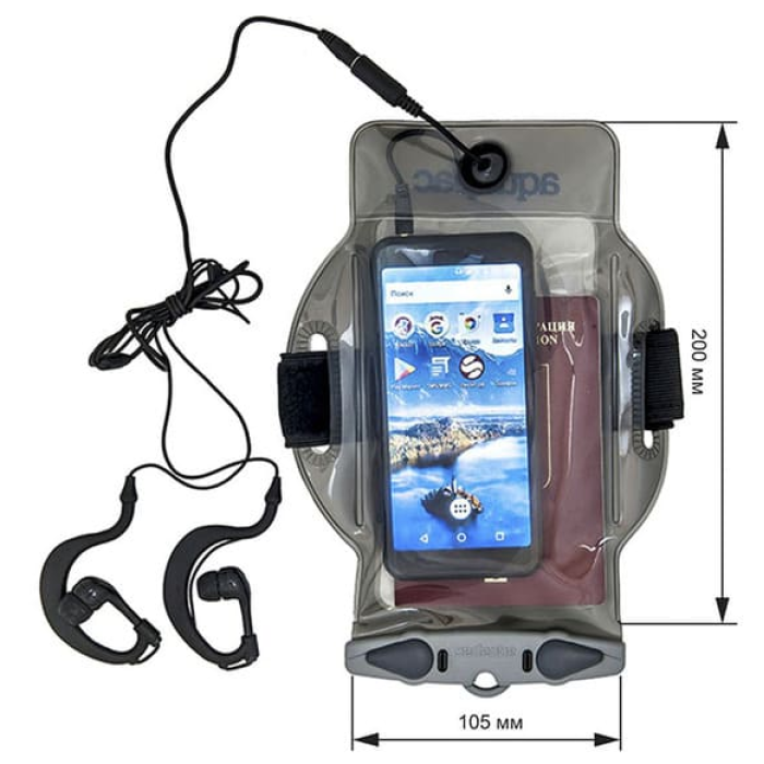 Чохол водонепроникний з кріпленням на руку AQUAPAC 519 Waterproof iTunes Case Large Сірий