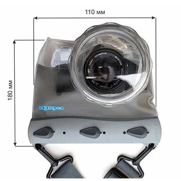 Водонепроникний чохол для камер із Zoom-об'єктивом AQUAPAC 451 Compact System Camera Case Сірий