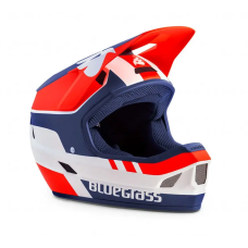 Повнолицьовий шолом BLUEGRASS Legit M White Red Blue (Matt)
