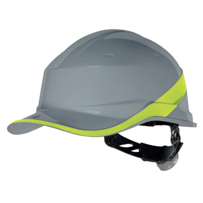 Каска захисна у формі бейсболки Delta Plus BASEBALL DIAMOND V Grey-Yellow DIAM5GRJAFL Сіро-жовта