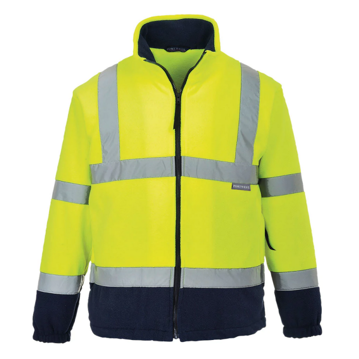 Куртка сигнальна флісова двокольорова Portwest F301 Hi Vis Two Tone Fleece розмір L Жовто-темно-синя (F301YNRL)