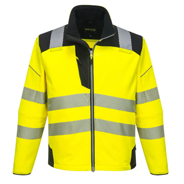 Куртка сигнальна Portwest T402 PW3 Hi Vis Softshell Jacket розмір S Жовто-чорна (T402YBRS)