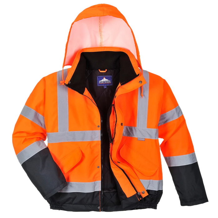 Куртка-бомбер сигнальна Portwest S266 Hi Vis Two Tone Bomber Jacket розмір L Помаранчево-темно-синя (S266ONRL)