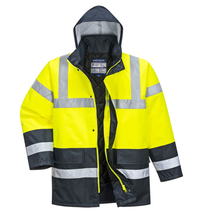 Куртка сигнальна утеплена Portwest S466 Hi Vis Contrast Traffic Jacket розмір 4XL Жовта (S466YER4XL)