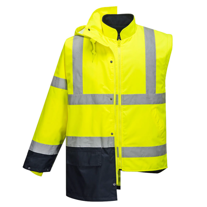 Куртка сигнальна 5 в 1 Portwest S766 Essential 5-in-1 Two-Tone Jacket розмір XXXL Жовто-темно-синя (S766YNRXXXL)