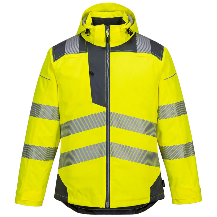 Куртка сигнальна утеплена Portwest T400 PW3 Hi Vis Winter Jacket розмір L Жовто-сіра (T400YGYL)