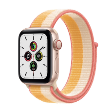Смарт-годинник Apple Watch SE 40mm GPS+LTE Gold Aluminium Case with Maize/White Sport Loop (MKQP3)