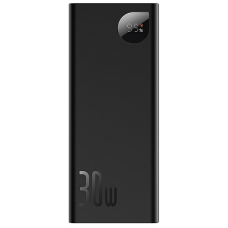 Зовнішній акумулятор Baseus Adaman Metal Digital Display 30W 20000mAh Black (PPAD030001)