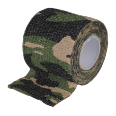 Камуфляжна стрічка для маскування зброї 5 см х 4,5 м MIL-TEC Tarnband Self Adhesive Camo Tapt WOODLAND