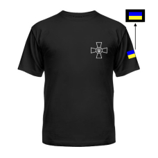Чоловіча класична футболка Збройні Сили України №4 Safety Print XL Чорна