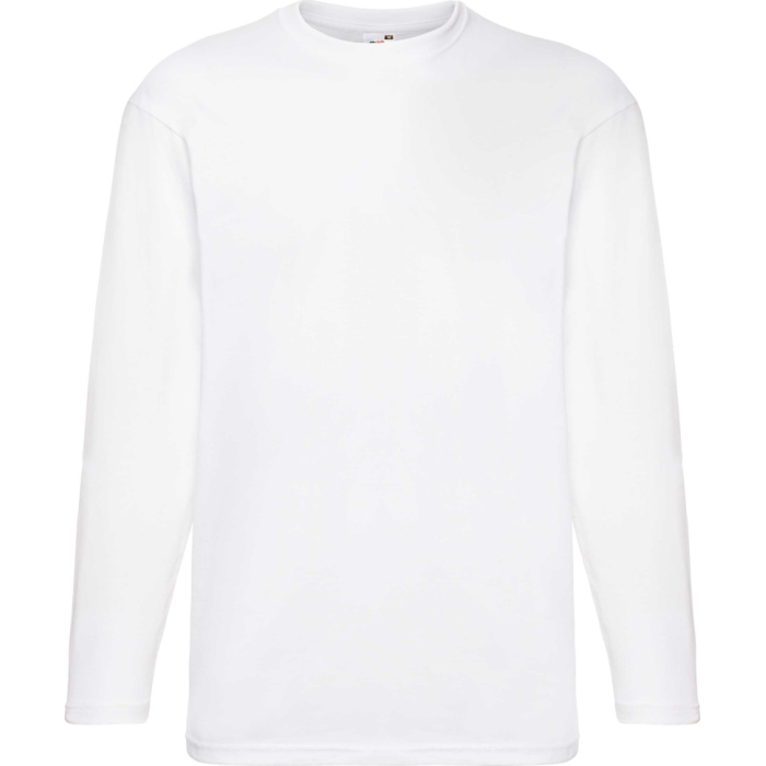 Футболка з довгим рукавом Fruit of the Loom Valueweight Long Sleeve Белый XL