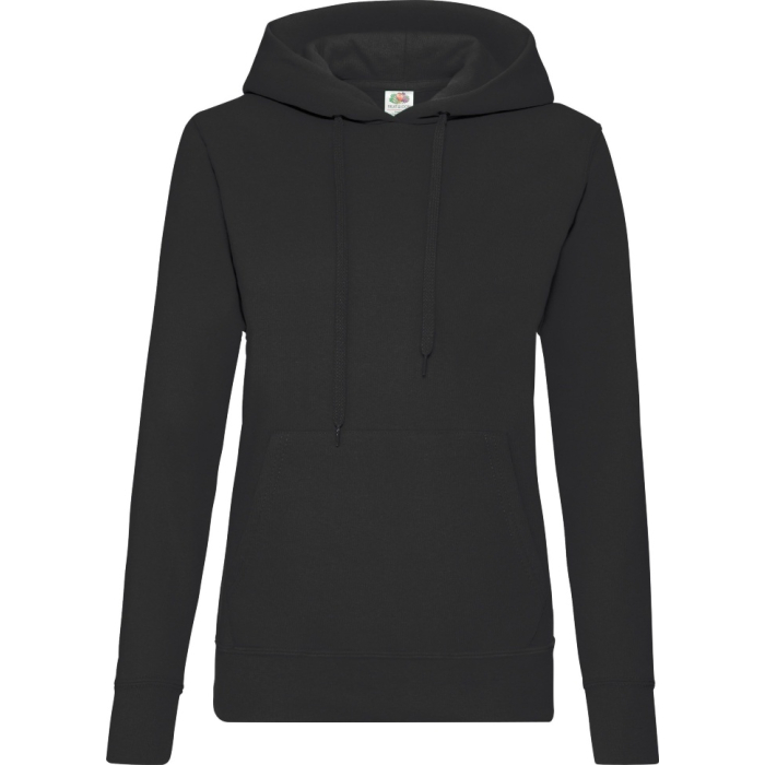 Худі Fruit of the Loom Hooded Sweat Ladies Черный М