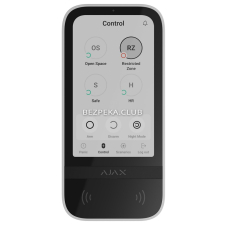 Бездротова клавіатура Ajax KeyPad TouchScreen white з сенсорним екраном для керування системою Ajax