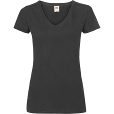 Футболка Fruit of the Loom Valueweight V-Neck Ladies Черный XS
