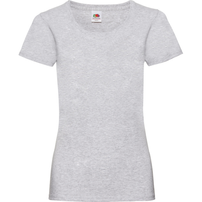Футболка Fruit of the Loom Sofspun Ladies Серый Меланж XS