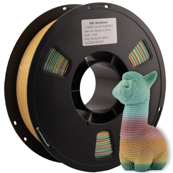 SILK PLA Rainbow -пластик для 3D-принтера 1.75mm 1кг Rainbow Macaron
