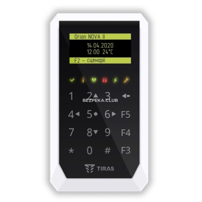 Кодова клавіатура Tiras K-PAD OLED+ для керування охоронною системою Orion NOVA II