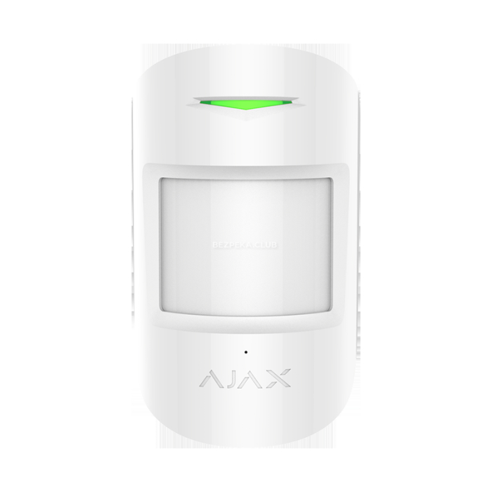 Бездротовий датчик руху та розбиття Ajax CombiProtect white