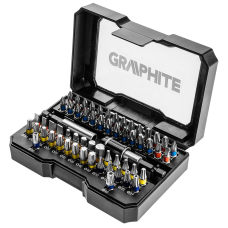 Graphite Біти, набір 60шт, магнітні подовжувачі 2шт, SL,PH,PZ,H,TX,TT, 25мм, кейс