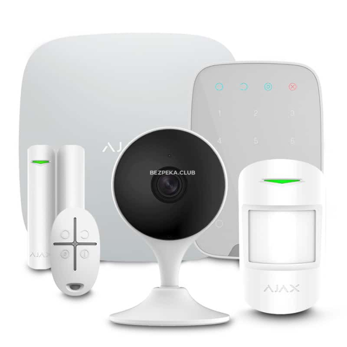 Комплект сигналізації Ajax StarterKit + KeyPad white + Wi-Fi камера 2MP-C22EP-A