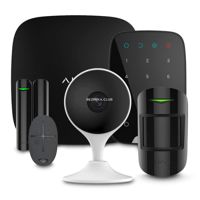 Комплект сигналізації Ajax StarterKit + KeyPad black + Wi-Fi камера 2MP-C22EP-A