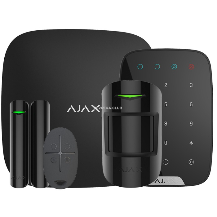 Комплект бездротової сигналізації Ajax StarterKit Plus + KeyPad black з розширеними можливостями