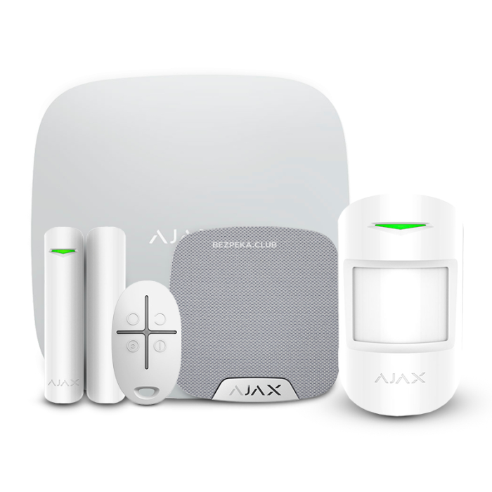 Комплект бездротової сигналізації Ajax StarterKit + HomeSiren white