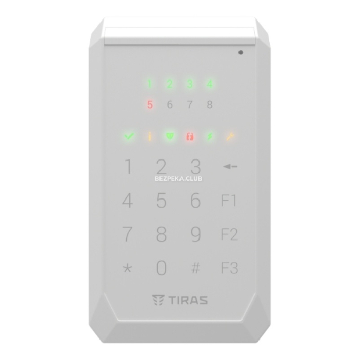 Кодова клавіатура Tiras X-Pad white для керування охоронною системою Orion NOVA X