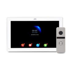 Комплект відеодомофону ATIS AD-1070FHD/T White з підтримкою Tuya Smart + AT-400FHD Silver