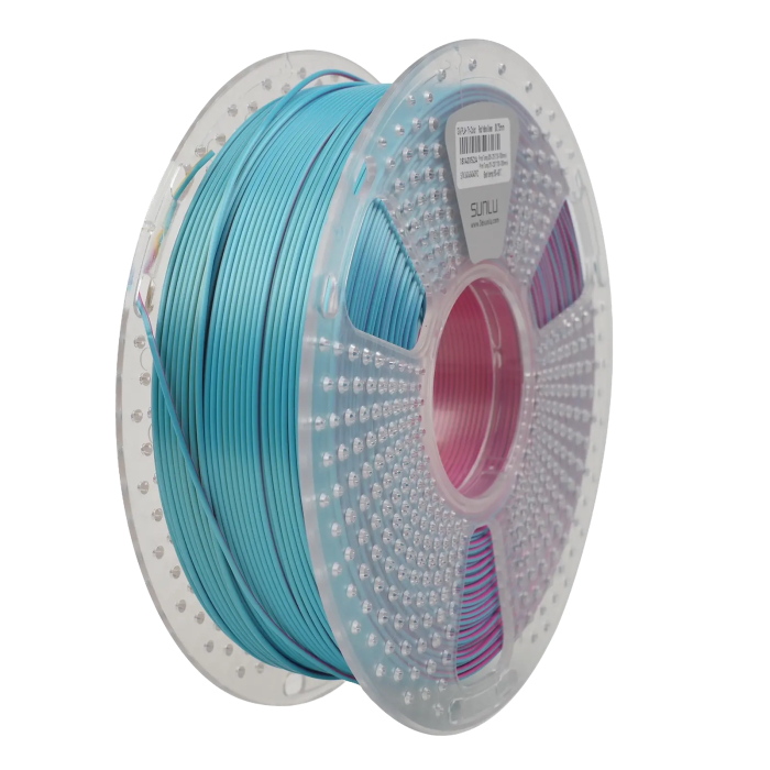 Silk PLA+ пластик Sunlu Tri Color для 3D-принтера 1.75mm 1кг Червоний-Жовтий-Зелений