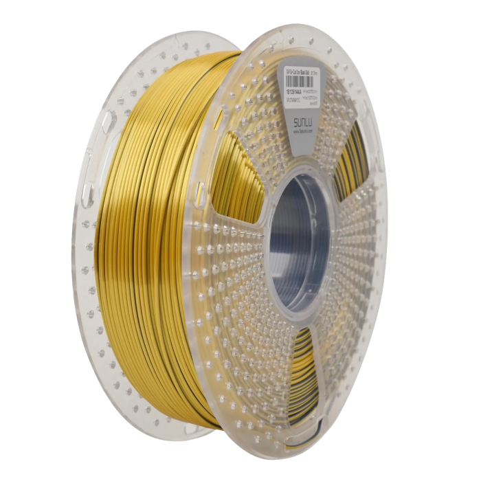 Silk PLA+ пластик Sunlu Dual Color для 3D-принтера 1.75mm 1кг Чорний-Золотий