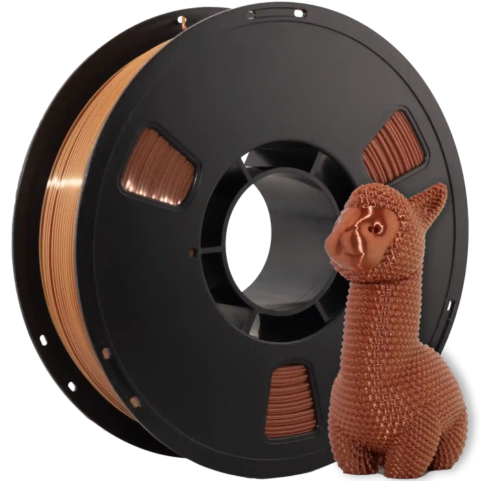 SILK PLA Dual Color-пластик для 3D-принтера 1.75mm 1кг Золотий Мідний