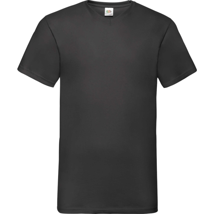 Футболка Fruit of the Loom Valueweight V-Neck Черный 2XL