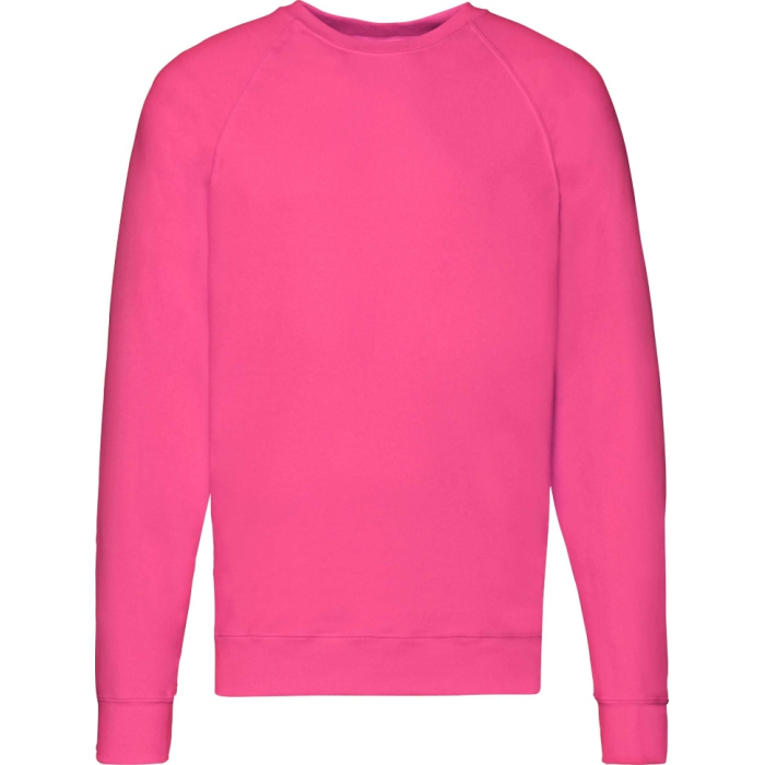 Світшот Fruit of the Loom Lightweight Raglan Sweat Ярко-Розовый XL