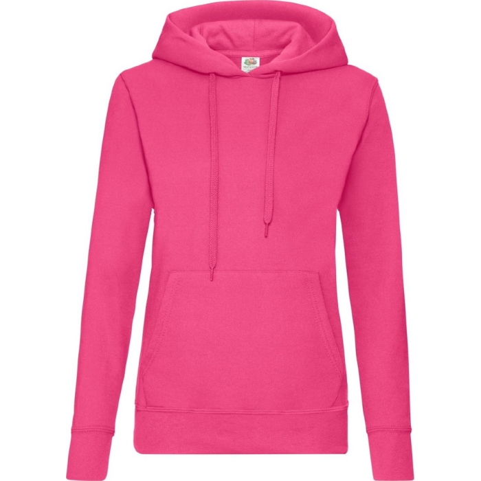 Худі Fruit of the Loom Hooded Sweat Ladies Ярко-Розовый L