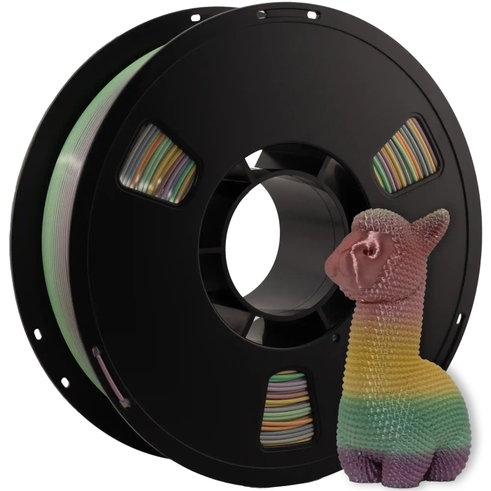 SILK PLA Rainbow -пластик для 3D-принтера 1.75mm 1кг Rainbow Жовтий