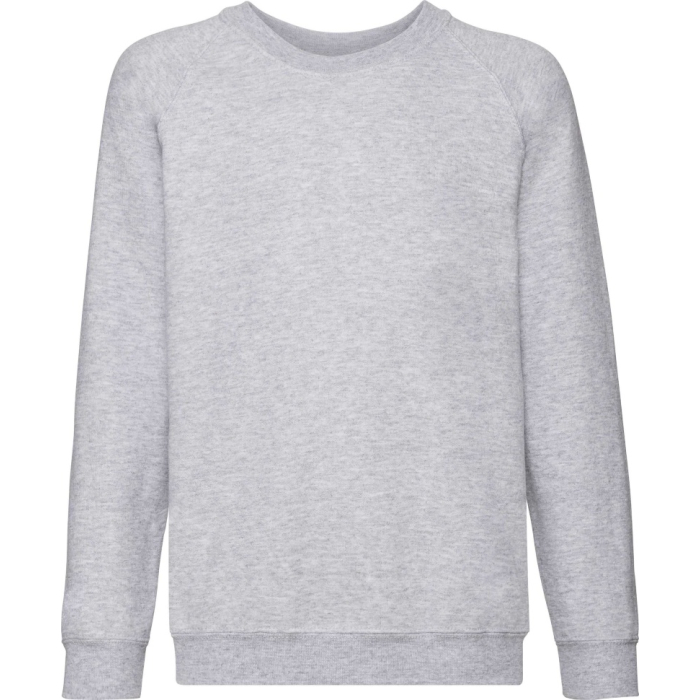 Світшот дитячий Fruit of the Loom Kids Classic Raglan Sweat Серый Меланж 9-11 лет