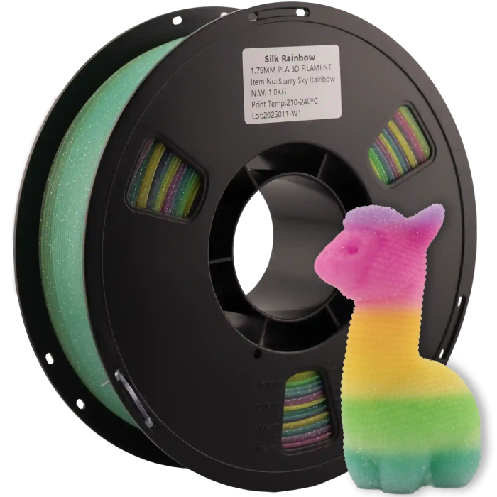 SILK PLA Rainbow -пластик для 3D-принтера 1.75mm 1кг Rainbow Starry Sky