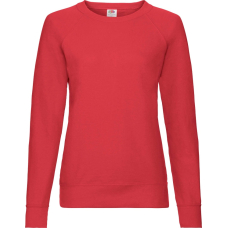 Світшот Fruit of the Loom Lightweight Raglan Sweat Ladies Красный XL