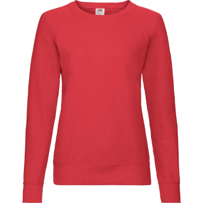 Світшот Fruit of the Loom Lightweight Raglan Sweat Ladies Красный XL