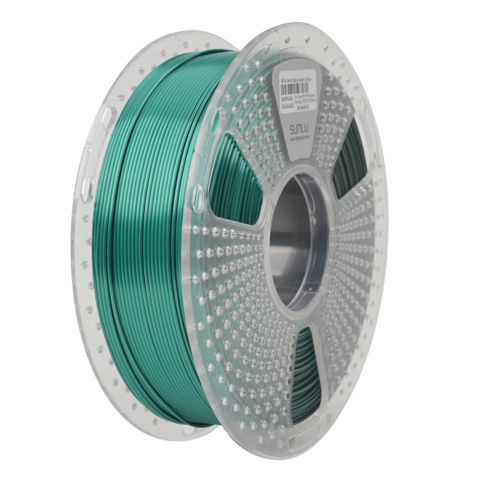 Silk PLA+ пластик Sunlu Dual Color для 3D-принтера 1.75mm 1кг Чорний-Зелений