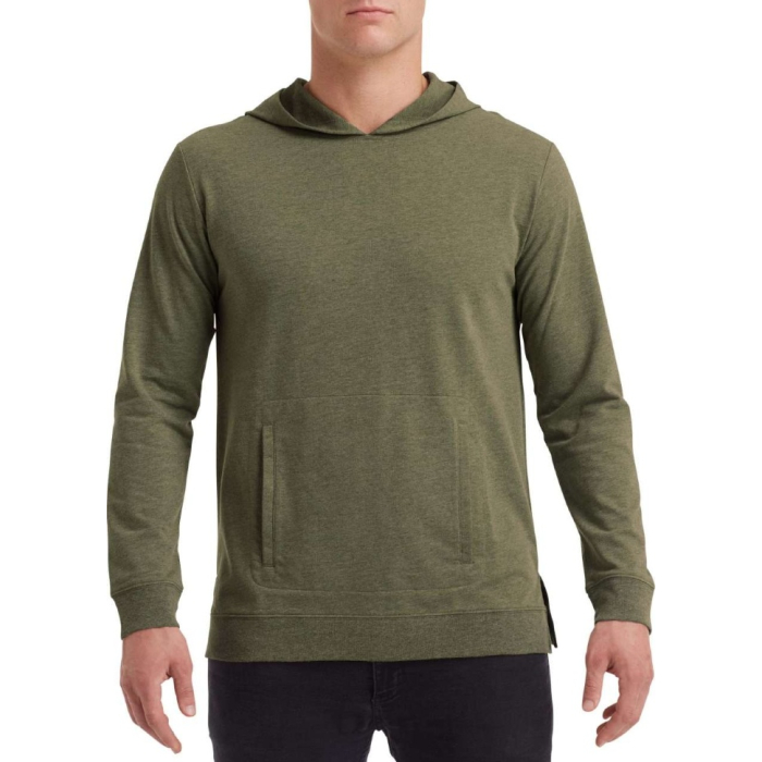 Худі Anvil Light Terry Зеленый Меланж 2XL
