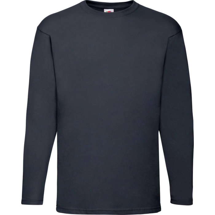 Футболка з довгим рукавом Fruit of the Loom Valueweight Long Sleeve Глубокий Темно-Синий М