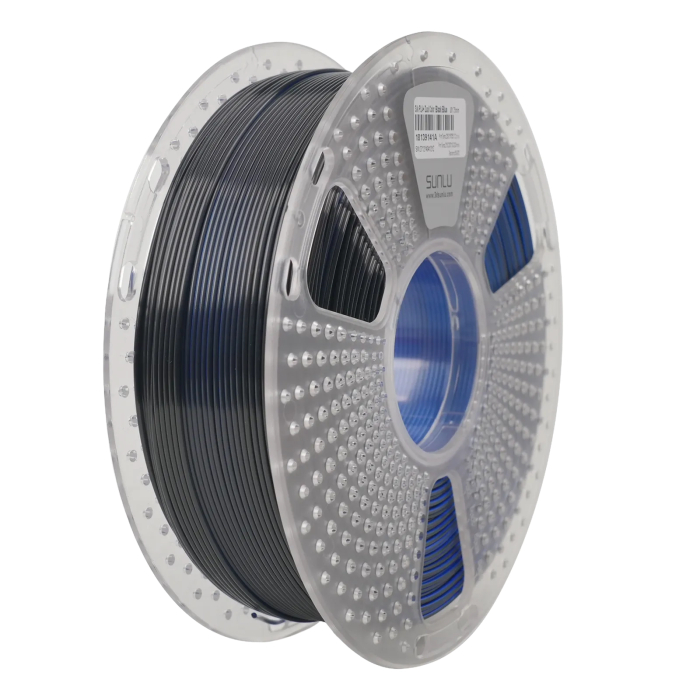 Silk PLA+ пластик Sunlu Dual Color для 3D-принтера 1.75mm 1кг Чорний-Синій