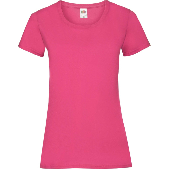Футболка Fruit of the Loom Valueweight Ladies Ярко-Розовый L