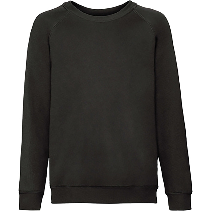 Світшот дитячий Fruit of the Loom Kids Classic Raglan Sweat Черный 14-15 лет